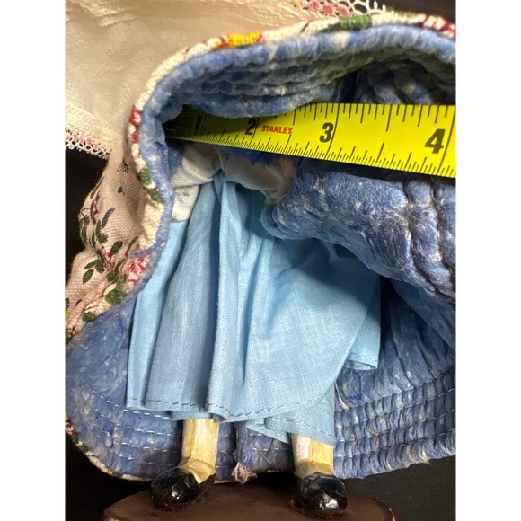 Vintage Folk Art Doll Souvenir Figurine Handmade France Floral Costume - Picture 6 of 7